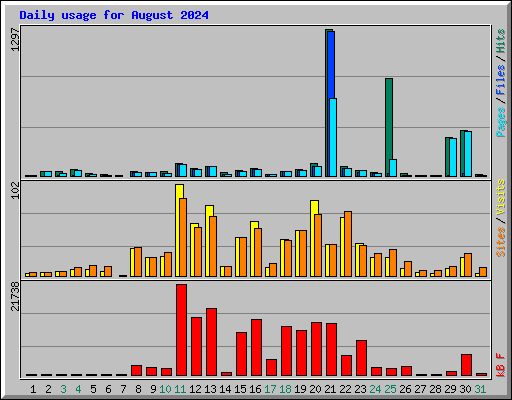 Daily usage for August 2024