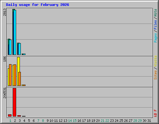 Daily usage for February 2026