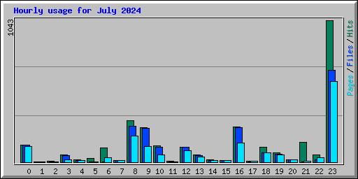 Hourly usage for July 2024