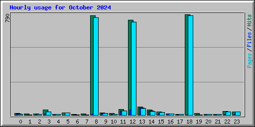 Hourly usage for October 2024