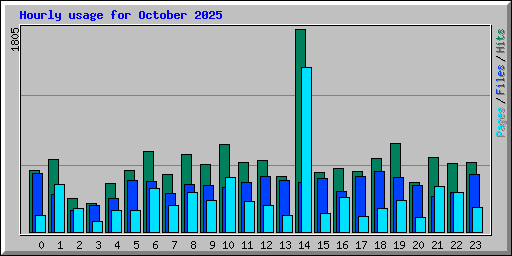 Hourly usage for October 2025