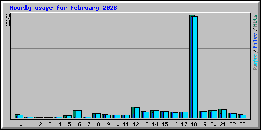 Hourly usage for February 2026