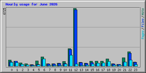 Hourly usage for June 2026