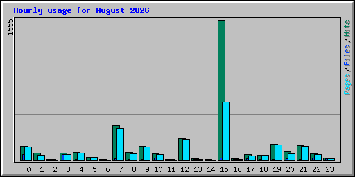 Hourly usage for August 2026
