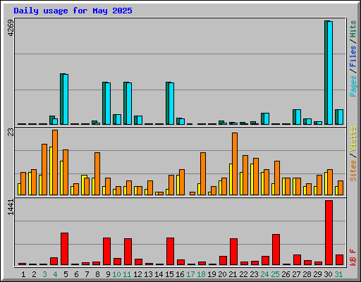 Daily usage for May 2025