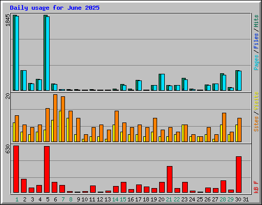 Daily usage for June 2025