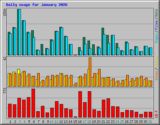 Daily usage for January 2026