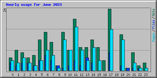 Hourly usage for June 2023