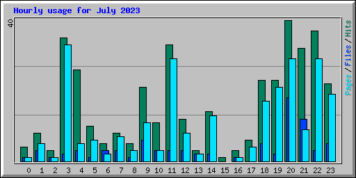 Hourly usage for July 2023