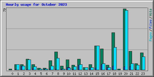 Hourly usage for October 2023