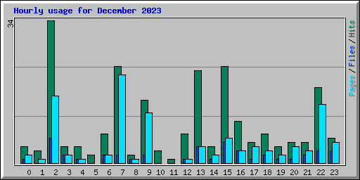 Hourly usage for December 2023