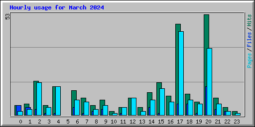 Hourly usage for March 2024