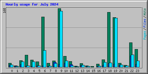 Hourly usage for July 2024