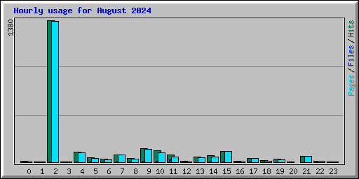 Hourly usage for August 2024