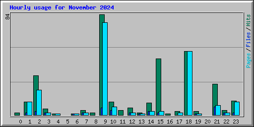 Hourly usage for November 2024