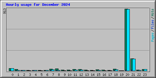 Hourly usage for December 2024