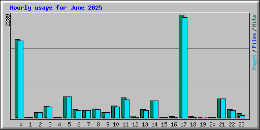 Hourly usage for June 2025