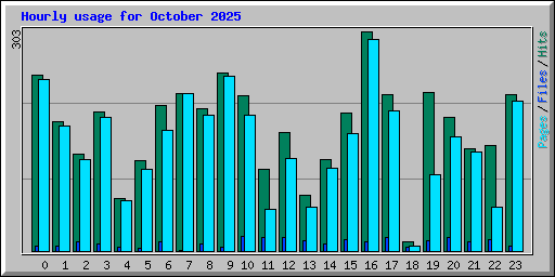 Hourly usage for October 2025