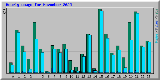 Hourly usage for November 2025