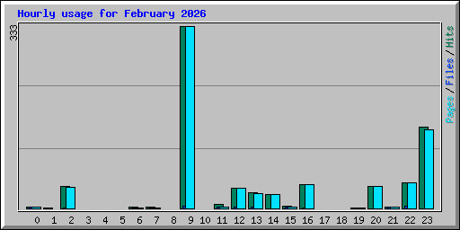 Hourly usage for February 2026