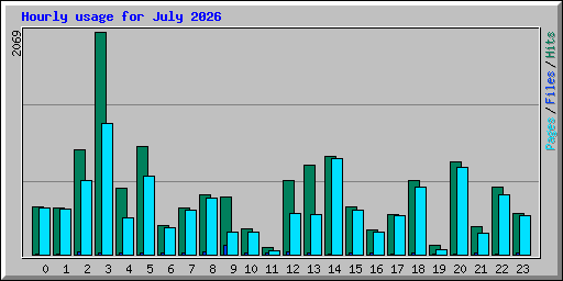 Hourly usage for July 2026