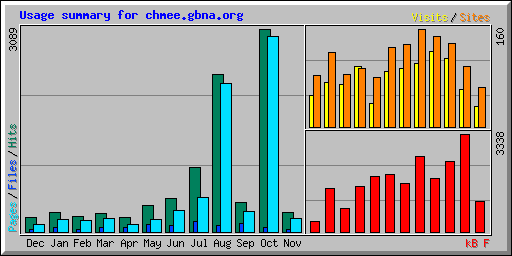 Usage summary for chmee.gbna.org