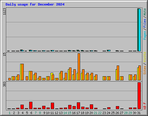 Daily usage for December 2024