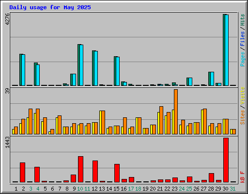 Daily usage for May 2025