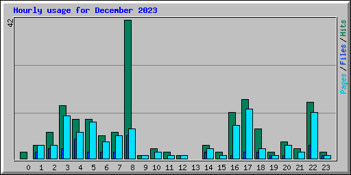 Hourly usage for December 2023