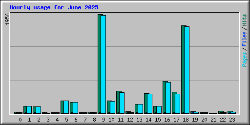 Hourly usage for June 2025