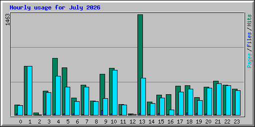 Hourly usage for July 2026