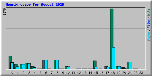 Hourly usage for August 2026