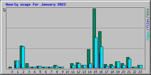 Hourly usage for January 2023