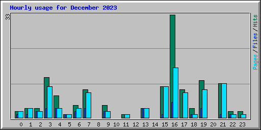 Hourly usage for December 2023