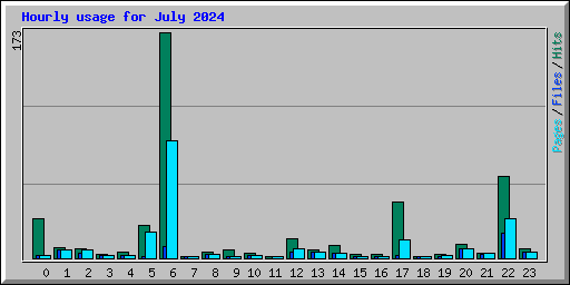 Hourly usage for July 2024