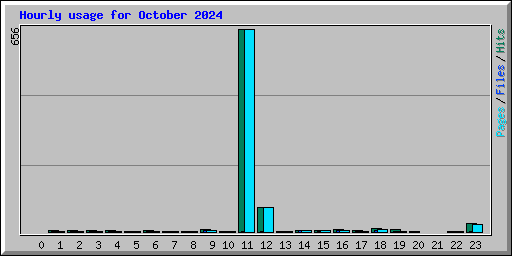 Hourly usage for October 2024