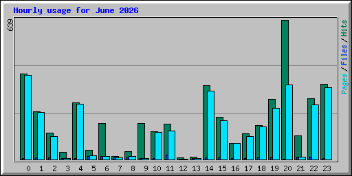 Hourly usage for June 2026