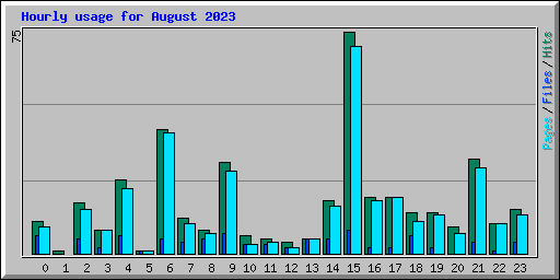 Hourly usage for August 2023