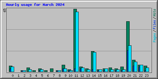 Hourly usage for March 2024