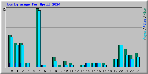 Hourly usage for April 2024