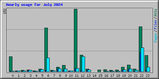 Hourly usage for July 2024