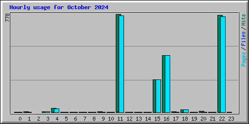 Hourly usage for October 2024