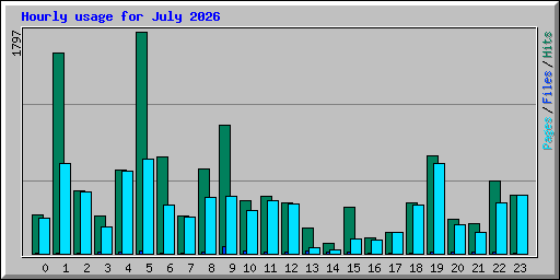Hourly usage for July 2026