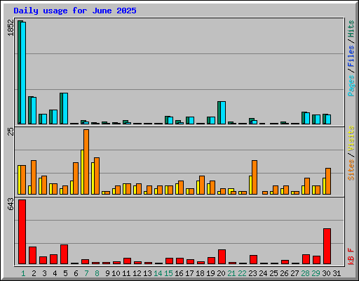 Daily usage for June 2025