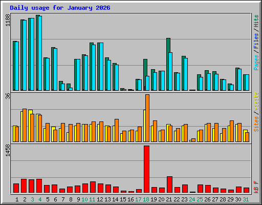 Daily usage for January 2026
