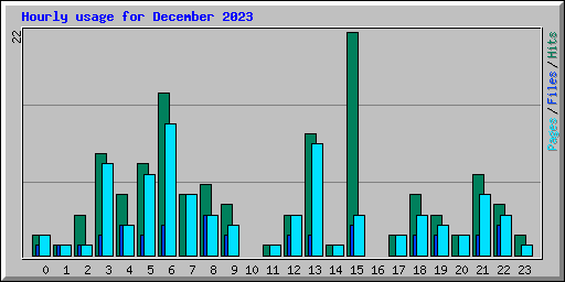 Hourly usage for December 2023