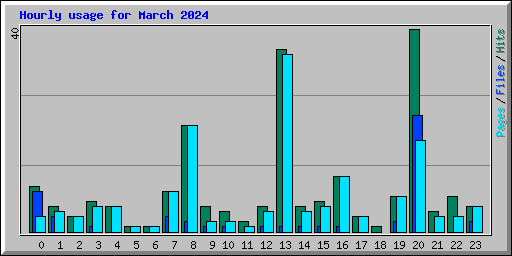 Hourly usage for March 2024