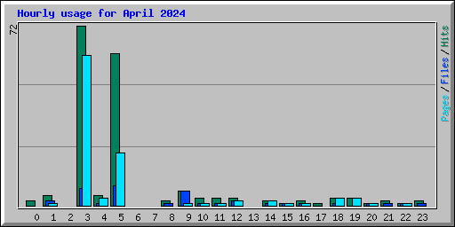 Hourly usage for April 2024