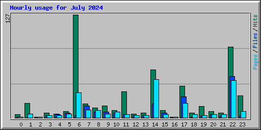 Hourly usage for July 2024