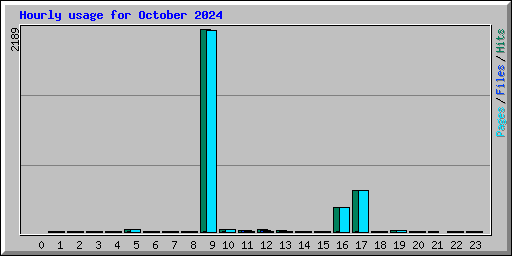 Hourly usage for October 2024